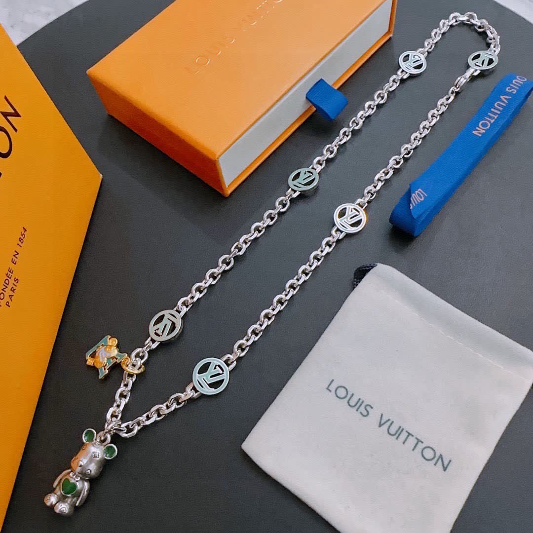 Louis Vuitton Silver Charm Necklace